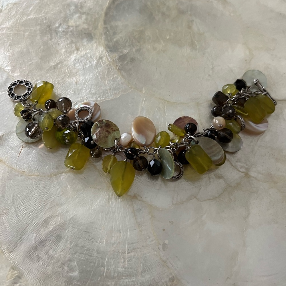 One of a kind, Abalone, shell, and beads citrine bracelet
